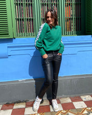 Sweater Bombastic Green & Black Rose Stock