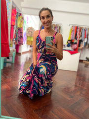Vestido Viena Azul Multicolor Stock