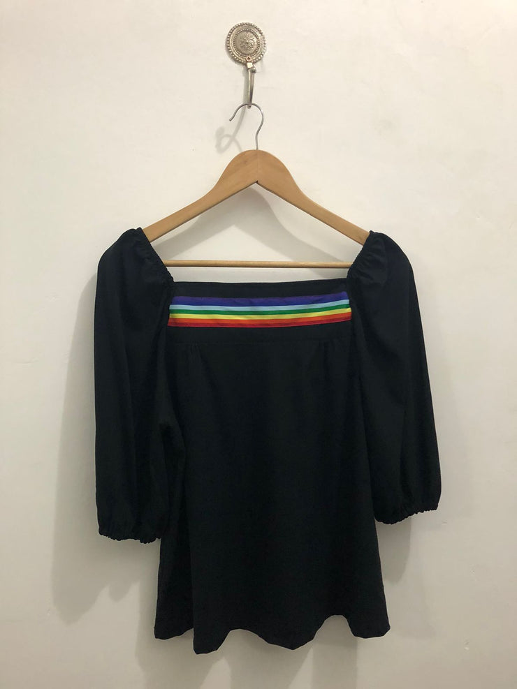 Blusa Lambada Negro Arcoiris Stock