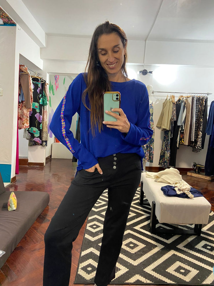 top basic azulino