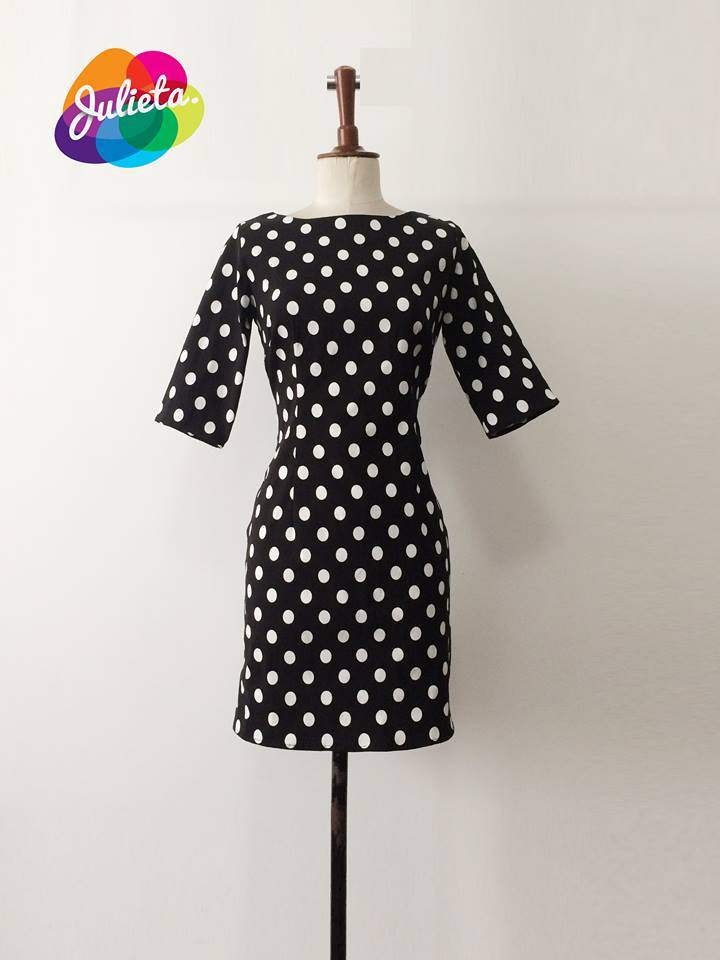 Puntos Blancos Vestido Negro De Bolas Blancas Puntitos Blancos