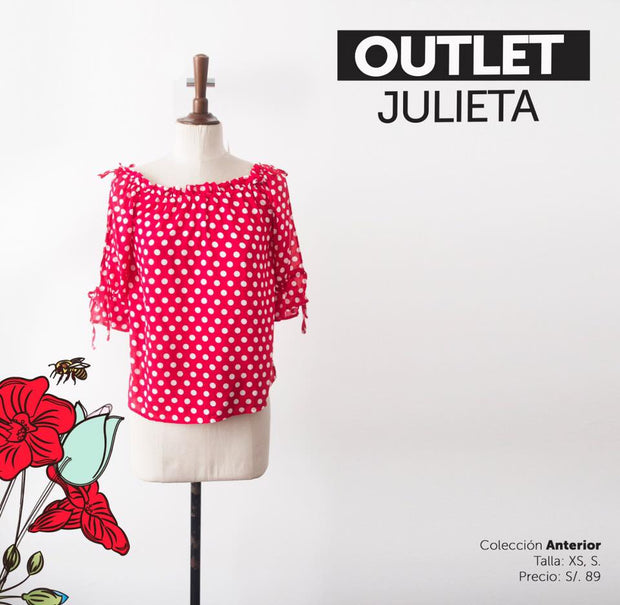 BLUSA DP DOTS ROJA
