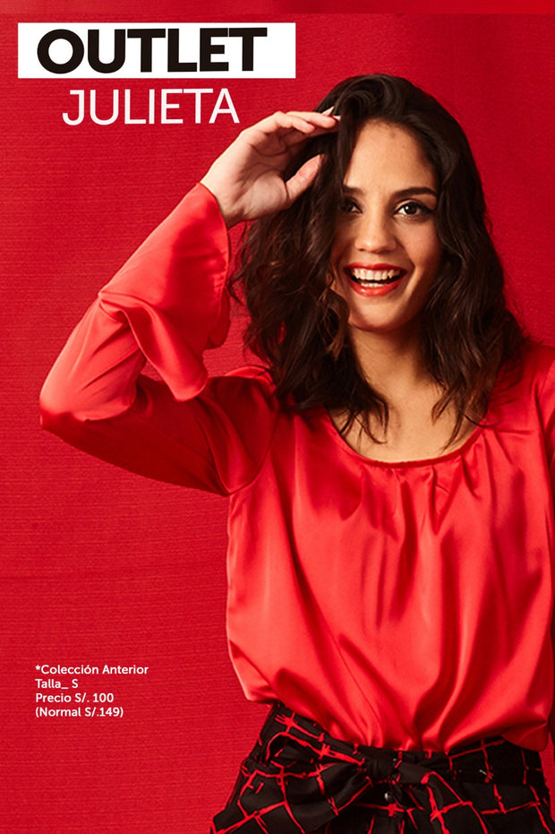 BLUSA VOLANTE ROJA