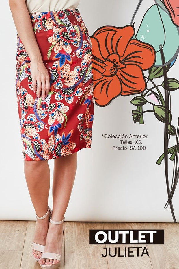 Falda Midi Floral