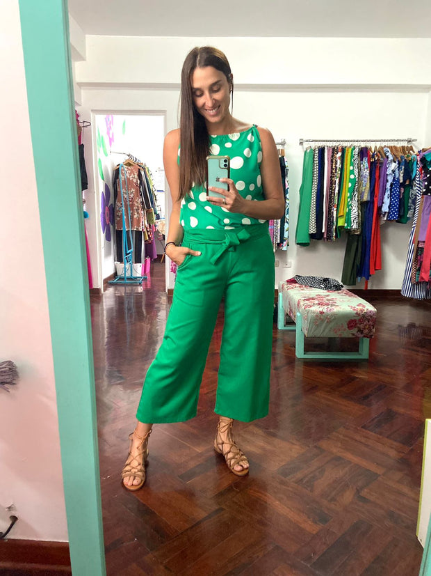 Blusa pita verde dots