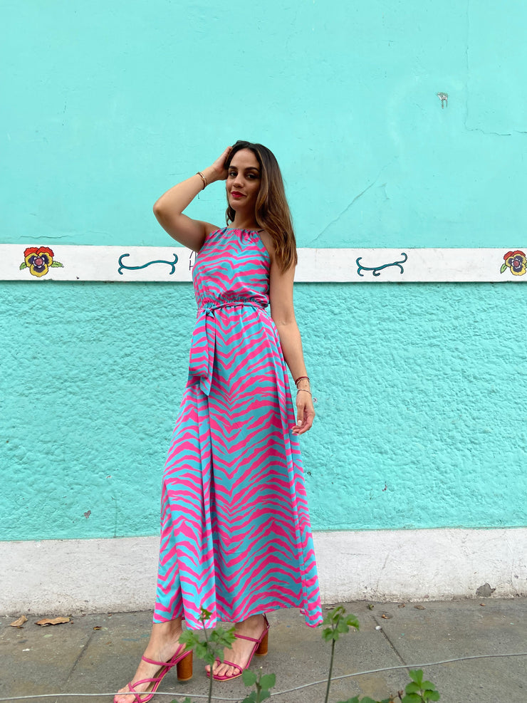 Maxi Pita Zebra Fucsia y Celeste