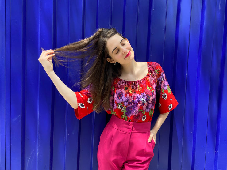 Blusa EM Roja Floral