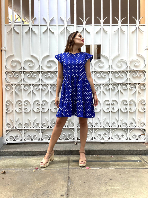 Vestido Alberta Azulino Dots