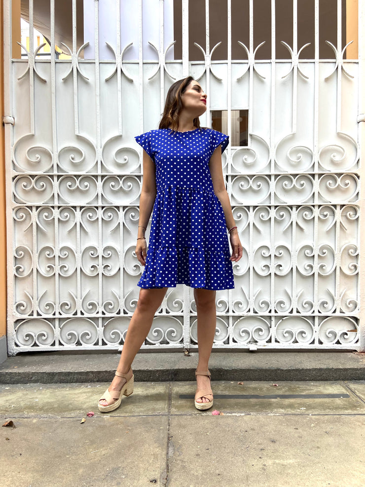 Vestido Alberta Azulino Dots