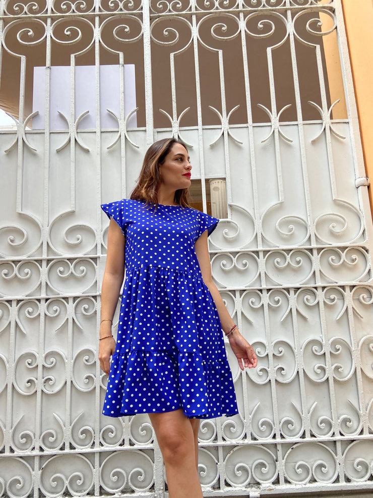 Vestido Alberta Azulino Dots