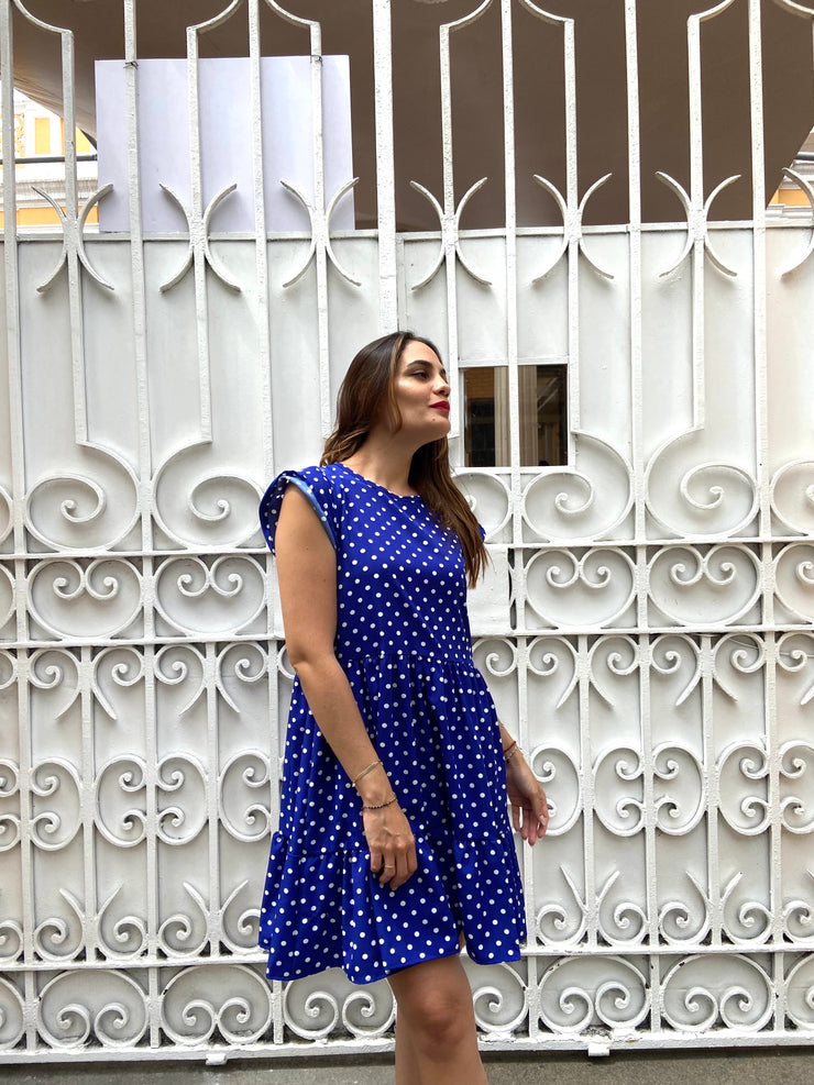 Vestido Alberta Azulino Dots