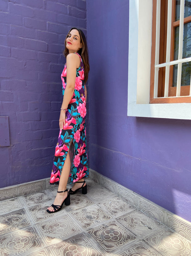 Vestido Maxi T Shirt Floral