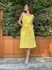 Vestido Oxford Amarillo