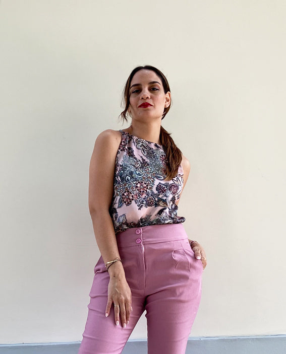 Blusa Pita Rosa Floral