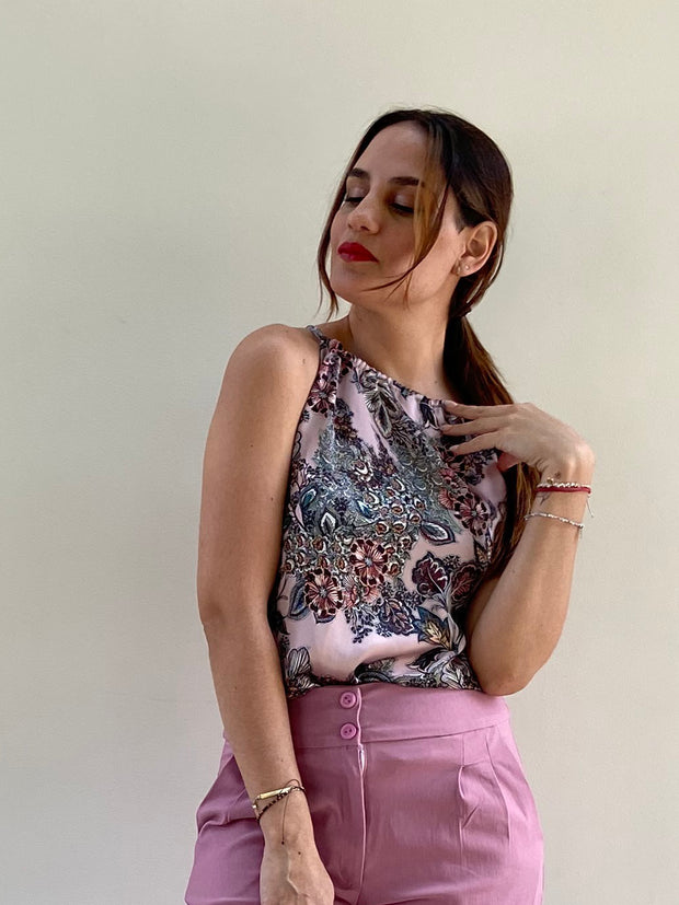 Blusa Pita Rosa Floral