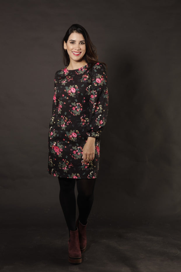 Vestido Bombacho Negro Floral