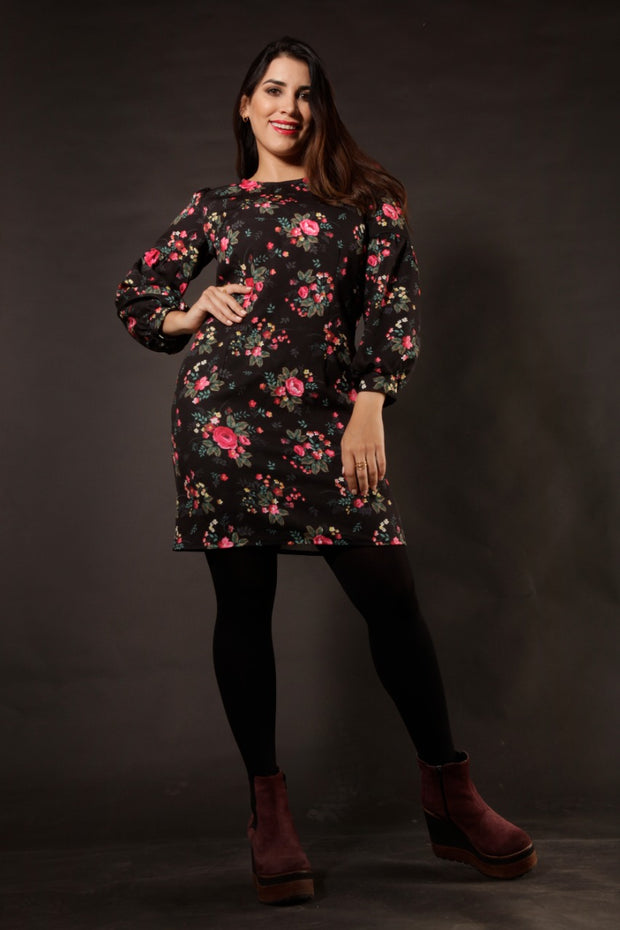 Vestido Bombacho Negro Floral