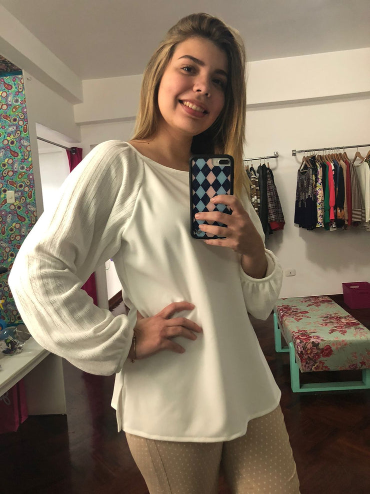 Sweater Piqué Blanco