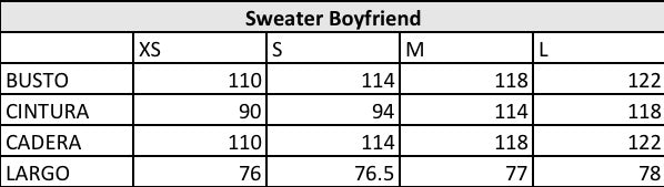 Sweater Boyfriend Print
