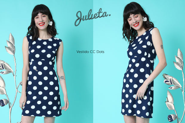 Vestido CC Dots Azul Julieta Shop